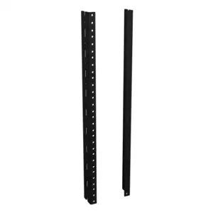 HAMMOND URR10U Rack Rail, 10U Rack Height, Carbon Steel, Black, Powder Coat Finish, Pack Of 2 | CV7XAU