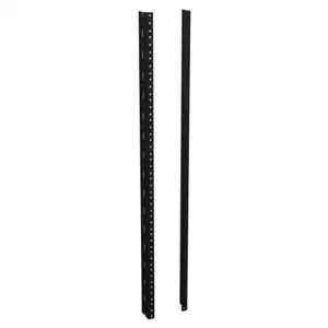 HAMMOND URR16U Rack Rail, 16U Rack Height, Carbon Steel, Black, Powder Coat Finish, Pack Of 2 | CV7XAX