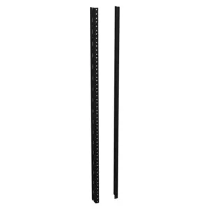 HAMMOND URR18U Rack Rail, 18U Rack Height, Carbon Steel, Black, Powder Coat Finish, Pack Of 2 | CV7XAY