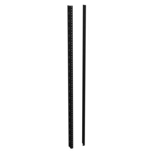 HAMMOND URR21U Rack Rail, 21U Rack Height, Carbon Steel, Black, Powder Coat Finish, Pack Of 2 | CV7XAZ