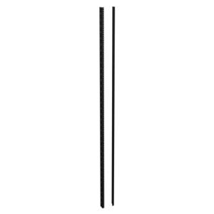 HAMMOND URR36U Rack Rail, 36U Rack Height, Carbon Steel, Black, Powder Coat Finish, Pack Of 2 | CV7XBD