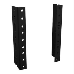 HAMMOND URR3U Rack Rail, Carbon Steel, Black, Powder Coat Finish, Pack Of 2 | CV7XBE