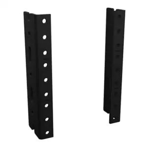 HAMMOND URR3U Rack Rail, Carbon Steel, Black, Powder Coat Finish, Pack Of 2 | CV7XBE