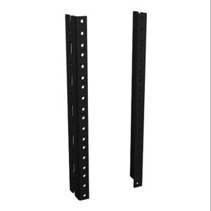 HAMMOND URR6U Rack Rail, Carbon Steel, Black, Powder Coat Finish, Pack Of 2 | CV7XBH