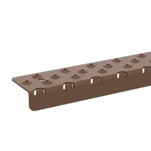 HANDI TREADS NSN122730BR0 Stair Nosing, Aluminum, Fastener-Installed, 30 Inch Width, 2 3/4 Inch Dp, Brown | CR3PNU 417T79