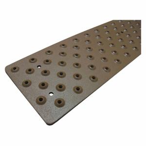 HANDI TREADS NST103748BR0 Stair Tread Cover, Raised Discs, Aluminum, 48 Inch Width, 3 3/4 Inch Dp, Brown | CR3PPL 417T77