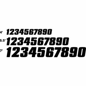 HARDLINE PRODUCTS DB4120W-KIT Nummernetikett, 4 Zoll Zeichenhöhe, weiß, Vinyl, gestanzt, 120 Stück | CR3PZK 48PG49