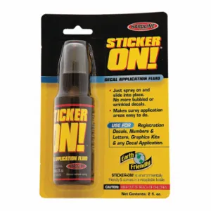 HARDLINE PRODUCTS G964 Decal Positioning Adhesive, Decals, 2 Fl Oz, Bottle | CR3QDV 48FW15