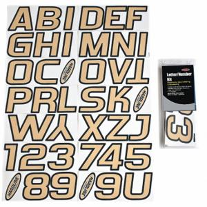 HARDLINE PRODUCTS GYEBLK500 Buchstaben- und Zahlenetiketten, 2 Zoll Zeichenhöhe, Gelb/Schwarz, Vinyl, gestanzt | CR3PVG 48FV81
