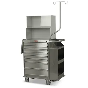 Harloff 6025-TC Cast Cart with Top Shelf, 43 x 38 x 21 Inch Size, Stainless Steel | CJ6CMZ