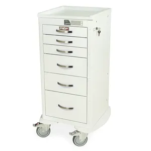 Harloff MDS1830EKC06 Anesthesia Cart, Six Drawers, Electronic Keypad Lock, 42.63 x 23.88 x 22 Inch Size | CJ6CLL