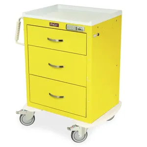 Harloff MDS2424E03 Short Isolation Cart, Three Drawers, E-Lock, 37.25 x 30 x 22 Inch Size | CJ6CLM