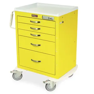 Harloff MDS2424E05 Short Isolation Cart, Five Drawers, E-Lock, 37.25 x 30 x 22 Inch Size | CJ6CLN