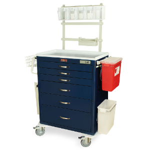 Harloff MDS3030E06+MD30-ANS3 Tall Anesthesia Cart, 43.75 x 36.75 x 22 Inch Size | CJ6CMK