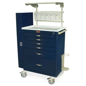 Harloff MDS3030K16+MD30-AIRWAYPKG Tall Treatment Crash Cart, 43.75 x 36.75 x 22 Inch Size | CJ6CML