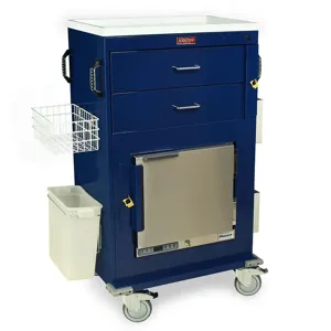 Harloff MH5216B Cart, 1 Cubic Feet Medical Grade Refrigerator, 45.5 x 37.5 x 26 Inch Size | CJ6CNR