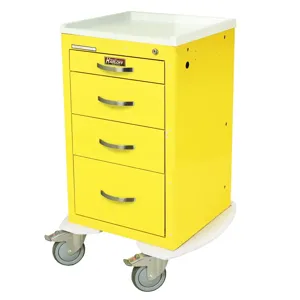 Harloff MPA1824K04 Key Lock Isolation Cart, Four Drawers, 37.25 x 24.75 x 22 Inch Size, Aluminum | CJ6CQQ