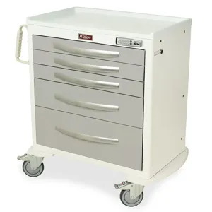 Harloff MPA3024E05 Lightweight Aluminum Medical Cart, Short Height, 37.25 x 36.75 x 22 Inch Size | CJ6CRF