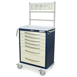 Harloff MPA3030E07+MD30-ANS E-Lock Anesthesia Cart, Seven Drawer, 66.75 x 47.63 x 22 Inch Size | CJ6CRT