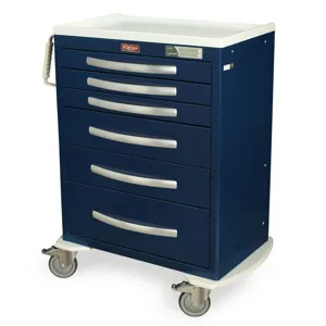 Harloff MPA3030EKC06 Anesthesia Cart, Tall Height, 43.75 x 36.75 x 22 Inch Size, Aluminum | CJ6CRM