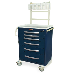 Harloff MPA3030K06+MD30-ANS Lightweight Anesthesia Cart, Six Drawers, Key Lock, 66.75 x 47.63 x 22 Inch Size | CJ6CRV