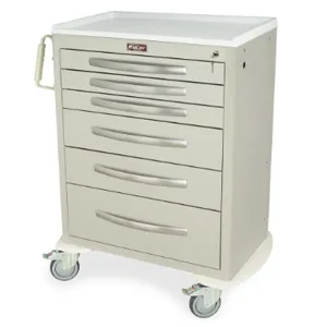 Harloff MPA3030K06 Lightweight Medical Cart, Key Lock, 43.75 x 36.75 x 22 Inch Size | CJ6CRU