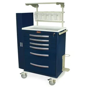 Harloff MPA3030K16+MD30-AIRWAYPKG Lightweight Intubation Cart, Six Drawers, Key Lock, 64.1 x 41.4 x 22 Inch Size | CJ6CRW