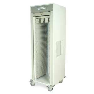 Harloff MSPM81-00TK Single Column Tambour Door Medical Storage Cart, 76 x 27.8 x 29.6 Inch Size | CJ6CPB