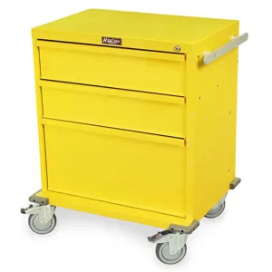 Harloff RRC334YL Rapid Response Isolation Cart, 34 x 29.5 x 22 Inch Size | CJ6CPX