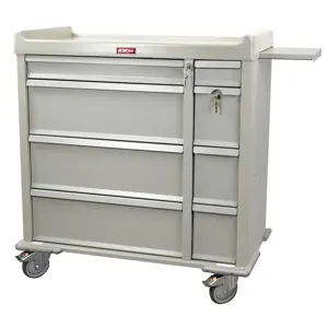 Harloff SL600PC Punch Card Medication Cart, 45.75 x 43 x 23.5 Inch Size | CJ6CNT