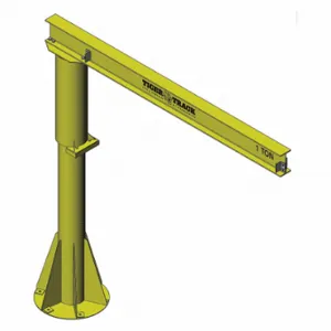 HARRINGTON 350-1100-12-12 Jib Crane, 1100 Lb Capacity, 12 Ft Reach, 360 Deg. Swivel Angle | CR3QQX 48ZH11