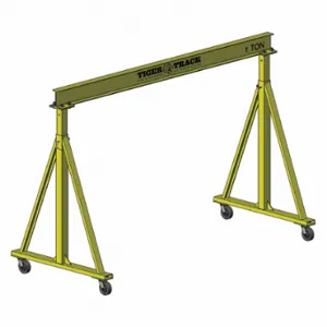 HARRINGTON 582-4000-11-10 Portable Gantry Crane, 4000 Lb Load Capacity, 90 Inch Min. I Beam Height, 11 Ft | CR3QWK 48ZH42