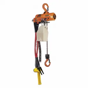 HARRINGTON AH300P-10 Air Chain Hoist, 300 lb Load Capacity, 28 fpm, 10 ft Hoist Lift, 19 to 34 scfm, Pendant | CR3QGY 46KK90