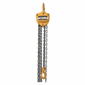 HARRINGTON CB005-10 Manual Chain Hoist, 1000 lb Load Capacity, 48 lb Pull to Lift Rated Load | CR3QUJ 45NV04