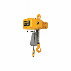 HARRINGTON NER000600L-20/230v Electric Chain Hoist, 600 Lb Load Capacity, 1 Speeds, 230 Volt, 15 Fpm, 0.75 Hp | CR3QPL 46KL13