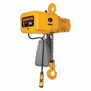 HARRINGTON NER040L-10 Electric Chain Hoist, 8000 Lb Load Capacity, 1 Speeds, 230/460 Volt, 11 Fpm, 4.7 Hp | CR3QPW 46KL25