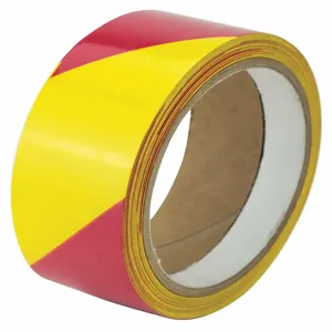 HARRIS INDUSTRIES 15Y452 Safety Warning Tape, Striped, Continuous Roll, 1-1/2 Inch W | CD2NPM 452C35