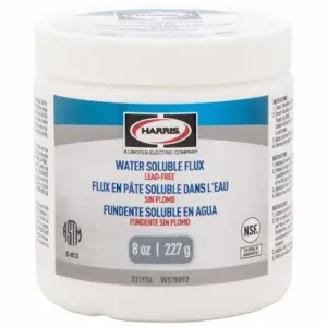 HARRIS INDUSTRIES 331934 Worthington Water Soluble Lead Free Flux, 8 Oz, Jar | CR3RAQ 1UYJ8