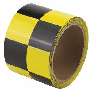 HARRIS INDUSTRIES 35TA42 Safety Warning Tape, Checkered, Continuous Roll, 3 Inch W | CD2JFW 452C82