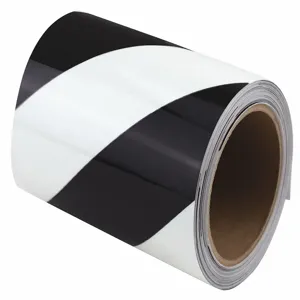 HARRIS INDUSTRIES 36UV72 Marking Tape, Striped, Continuous Roll, 6 Inch Width | CD3TNX 452D02