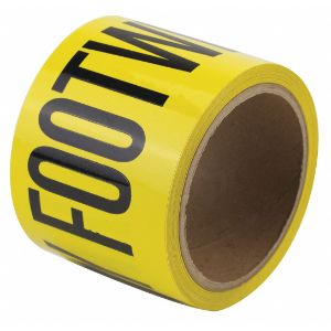 HARRIS INDUSTRIES 3YTC2 Safety Warning Tape, Solid, Continuous Roll, 3 Inch Width | CD2ZDD 452D07