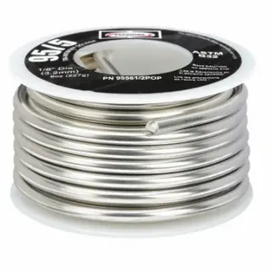 HARRIS INDUSTRIES 95561/2POP Solder Wire, 1/8 Inch X 8 Oz, 95/5, 95% Tin, 5% Antimony | CR3RAB 3THF3