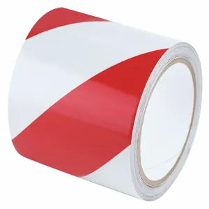 HARRIS INDUSTRIES RS4RW Reflective Marking Tape, Striped, Continuous Roll, 4 Inch Width | CD3XMK 452D37