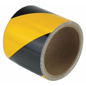HARRIS INDUSTRIES ZRS3X5BY Reflective Marking Tape, Striped, Continuous Roll, 3 Inch W | CD2NNN 452A82