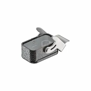 HARTING 09127080301 Rectangular Connector Housing, Size Han-Compact, Bulkhead Mount, Black, Zinc Die-Cast | CR3TEK 793XM8