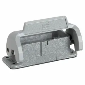 HARTING 09200100301 Rectangular Connector Housing, Size 10 A, Bulkhead Mount, Gray, Aluminum Die-Cast, Ip65 | CR3TCK 793XP5