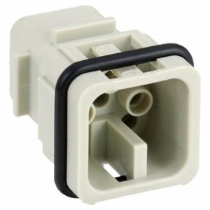 HARTING 09210073031 Industrial Rectangular Connector Insert, D, Crimp, Male, 10 A Current Rating, Gray | CR3THE 793XC0