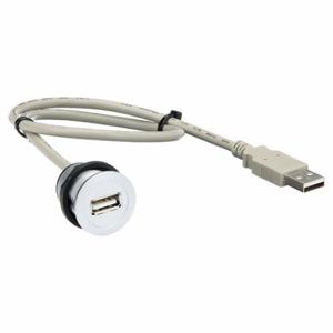 HARTING 09454521922 Cordset, Usb 2.0 Type A Male Straight X Usb 2.0 Type A Female Straight, 5 Ft Lg, Silver | CP3YKD 793TL0