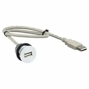 HARTING 09454521922 Cordset, Usb 2.0 Type A Male Straight X Usb 2.0 Type A Female Straight, 5 Ft Lg, Silver | CP3YKD 793TL0