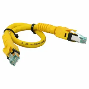 HARTING 09488484745050 Cordset, Cat6A, Rj45 Male Adj Angle X Rj45 Male Adj Angle, 8 Pins, 5 M Lg, Yellow, Pur | CP3YFR 793TT0